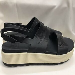 Reef Water Vista Higher Platform Sandals in Black  - Size 9